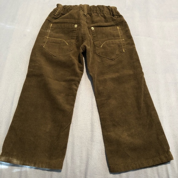Next Dark Brown Corduroy Pants Button Closure - Picture 3 of 3
